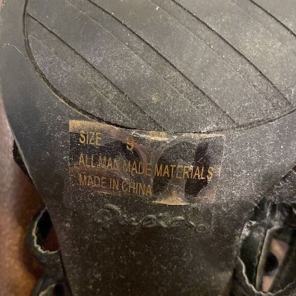 Qupid black lace up heeled sandals - Picture 6 of 6